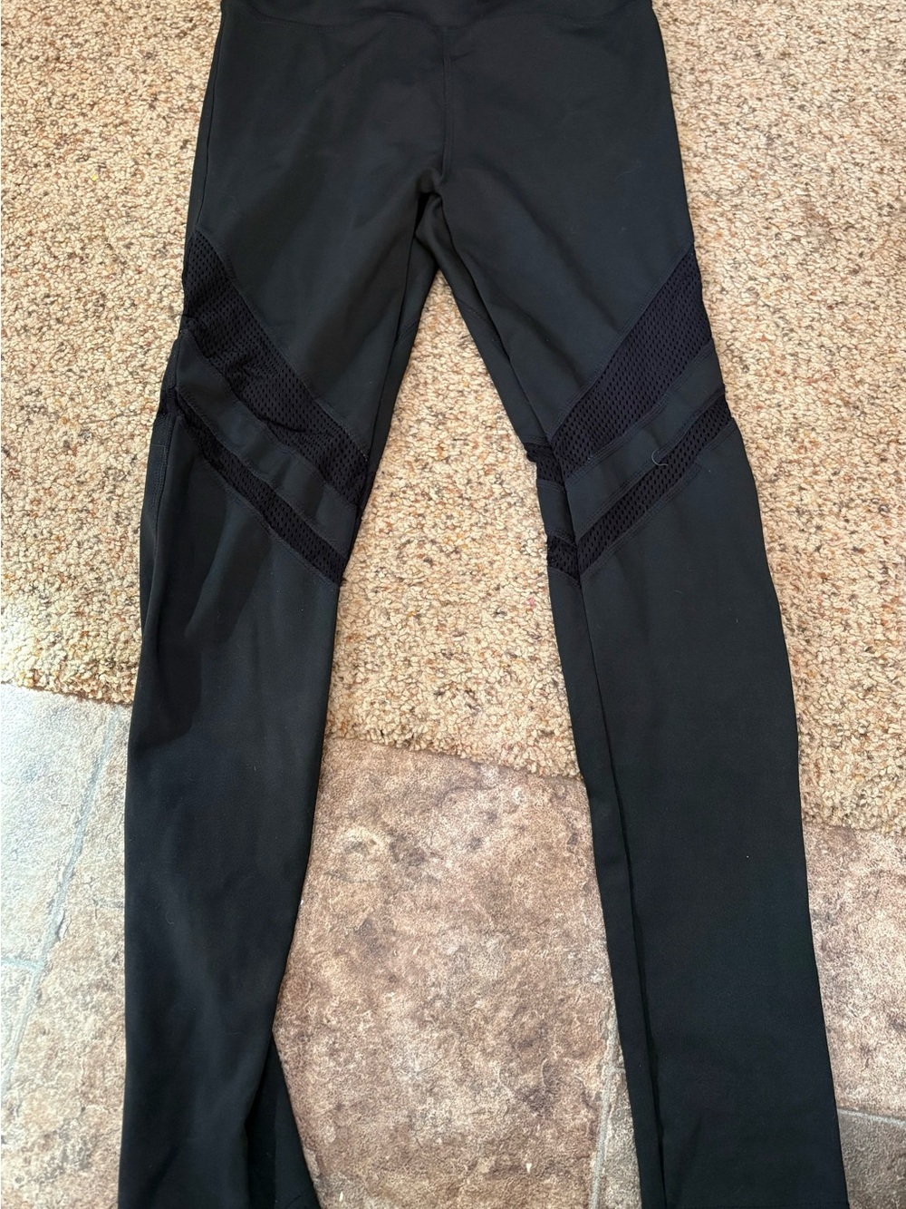 DR2 Black Leggings with Mesh Panels